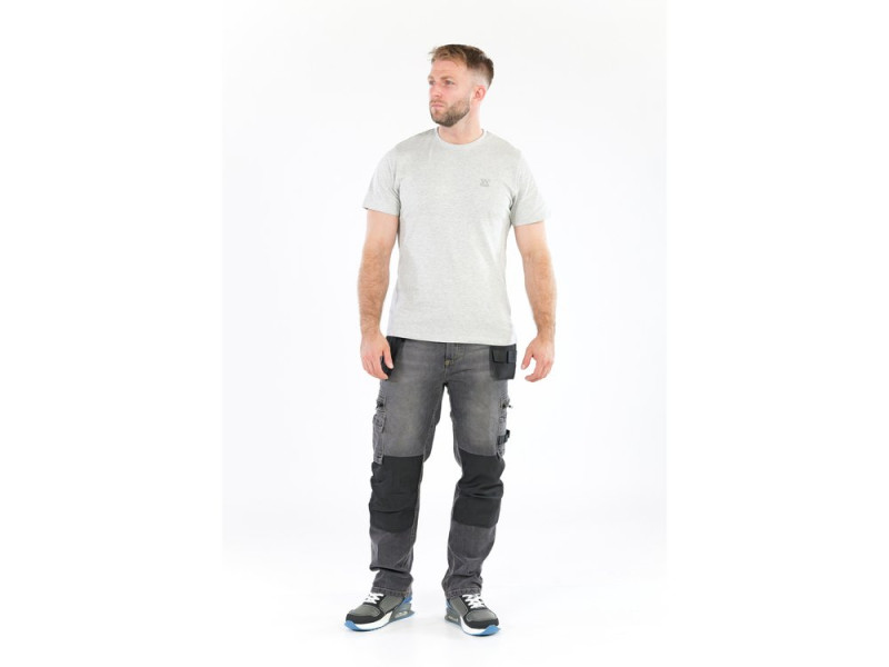 Штани робочі STRETCH JEANS YATO YT-79063, сіро-чорні, розмір L/XL
