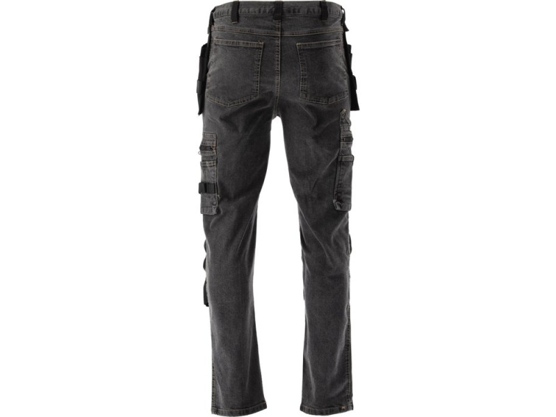 Штани робочі STRETCH JEANS YATO YT-79063, сіро-чорні, розмір L/XL