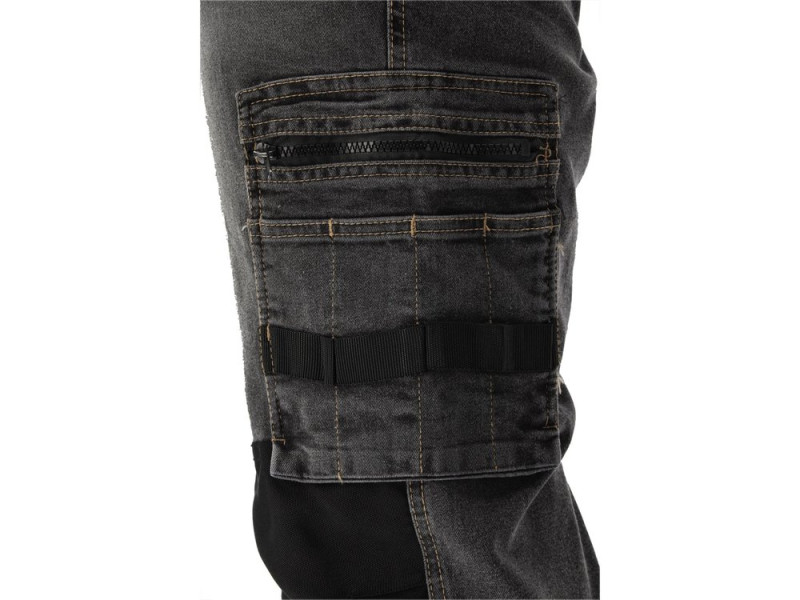 Штани робочі STRETCH JEANS YATO YT-79065, сіро-чорні, розмір XXL