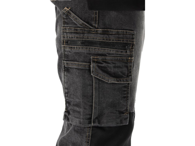 Штани робочі STRETCH JEANS YATO YT-79065, сіро-чорні, розмір XXL