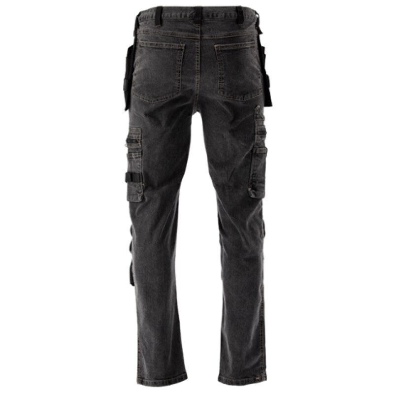 Штани робочі STRETCH JEANS YATO YT-79065, сіро-чорні, розмір XXL