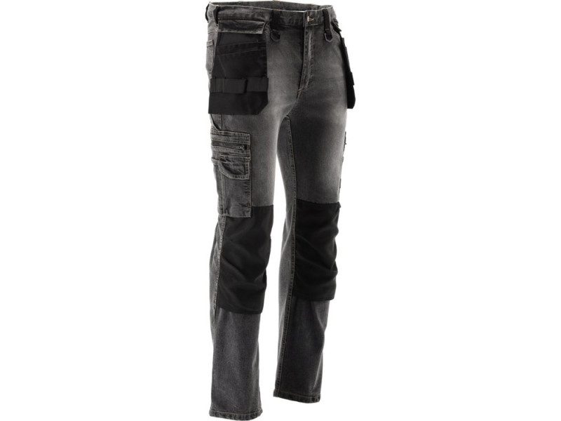 Штани робочі STRETCH JEANS YATO YT-79065, сіро-чорні, розмір XXL
