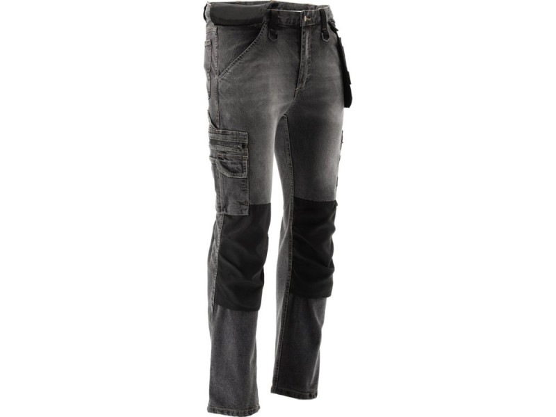 Штани робочі STRETCH JEANS YATO YT-79065, сіро-чорні, розмір XXL