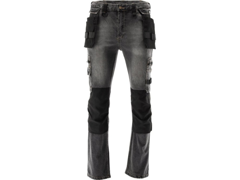 Штани робочі STRETCH JEANS YATO YT-79065, сіро-чорні, розмір XXL
