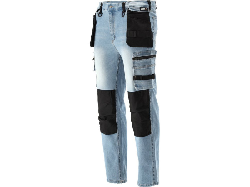 Штани робочі STRETCH JEANS YATO YT-79073, синьо-чорні, розмір L/XL