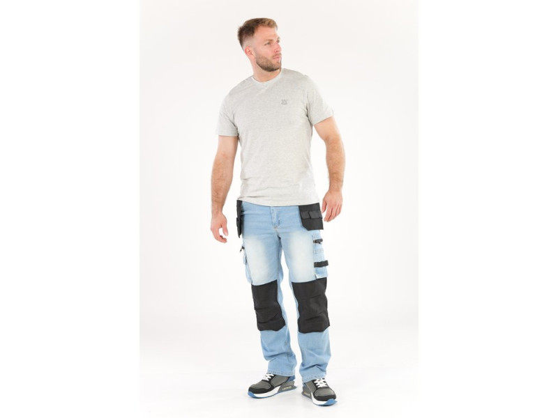 Штани робочі STRETCH JEANS YATO YT-79073, синьо-чорні, розмір L/XL
