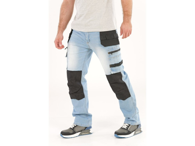 Штани робочі STRETCH JEANS YATO YT-79074, синьо-чорні, розмір XL