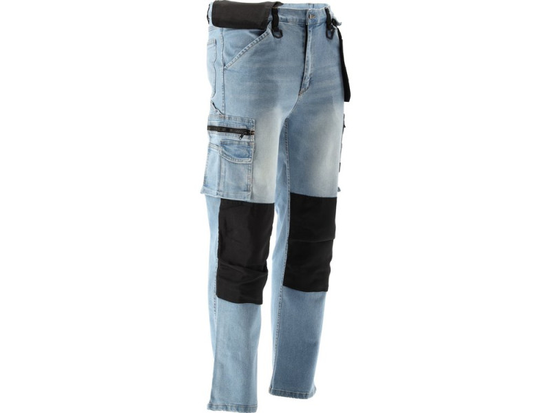 Штани робочі STRETCH JEANS YATO YT-79074, синьо-чорні, розмір XL