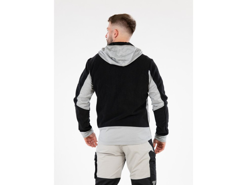 Кофта флісова з каптуром YATO YT-79174, розмір XXL, чорна з сірим