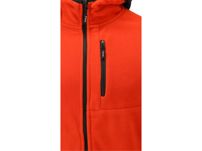 Кофта флісова з каптуром YATO YT-79186, розмір XXL, червона з чорним