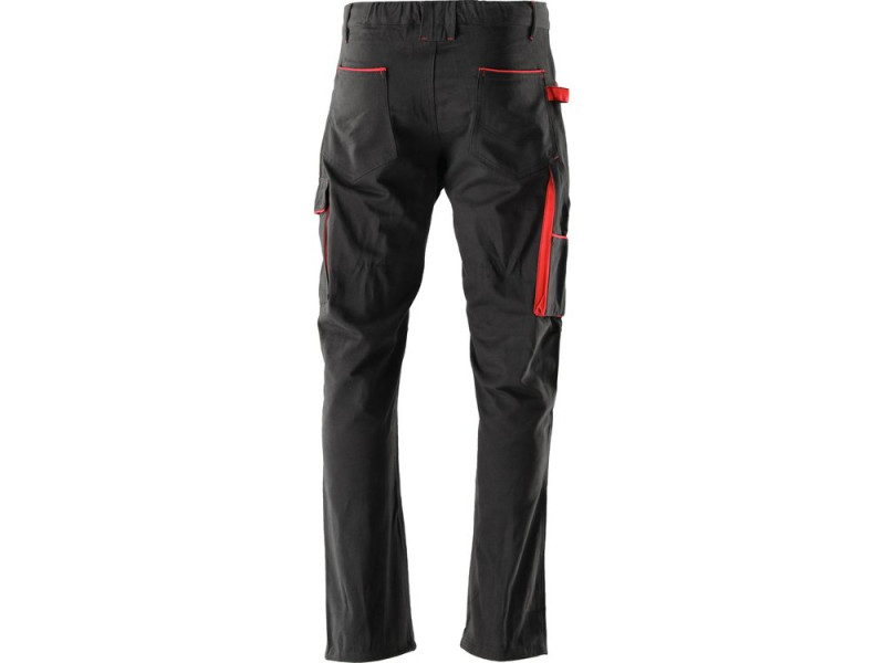 Брюки рабочие COMFY YATO YT-79243, черные с красным, размер L/XL