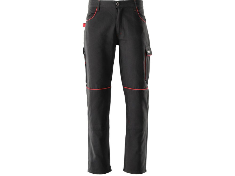 Брюки рабочие COMFY YATO YT-79244, черные с красным, размер XL