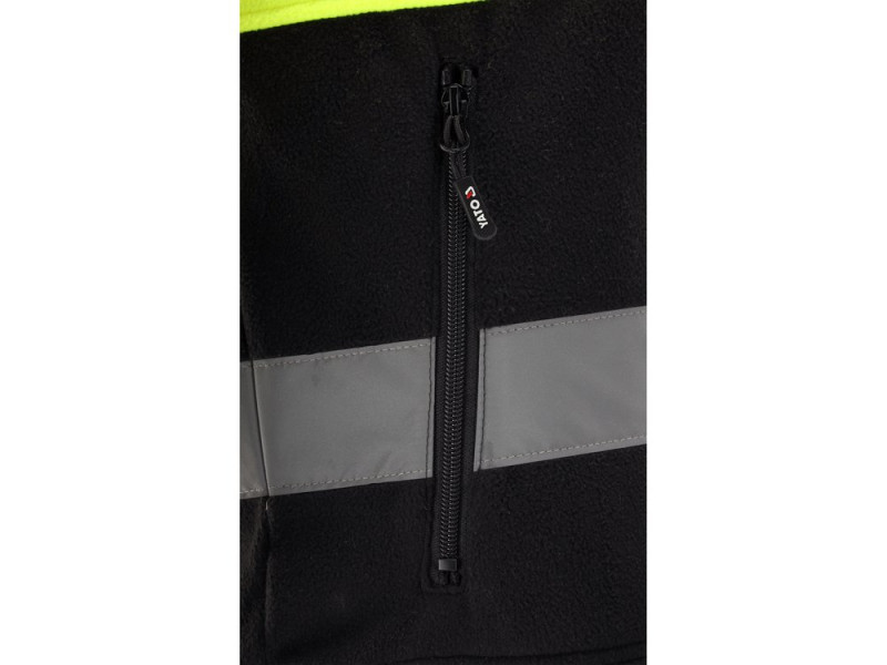 Куртка флісова світловідбивна YATO розмір XL; 3 кишені, ріст- 180-184 см, 100%- поліестер (YT-79391)
