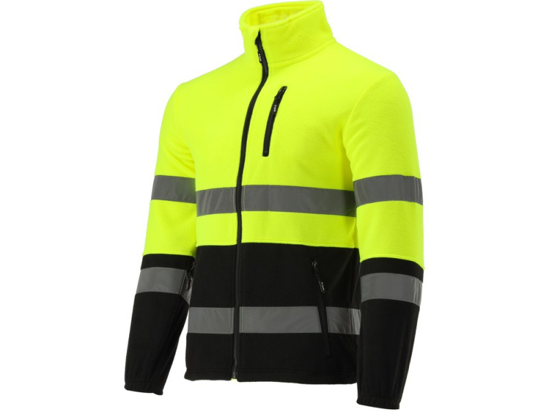 Куртка флісова світловідбивна YATO розмір 2XL; 3 кишені, ріст- 184-188 см, 100%- поліестер (YT-79392)