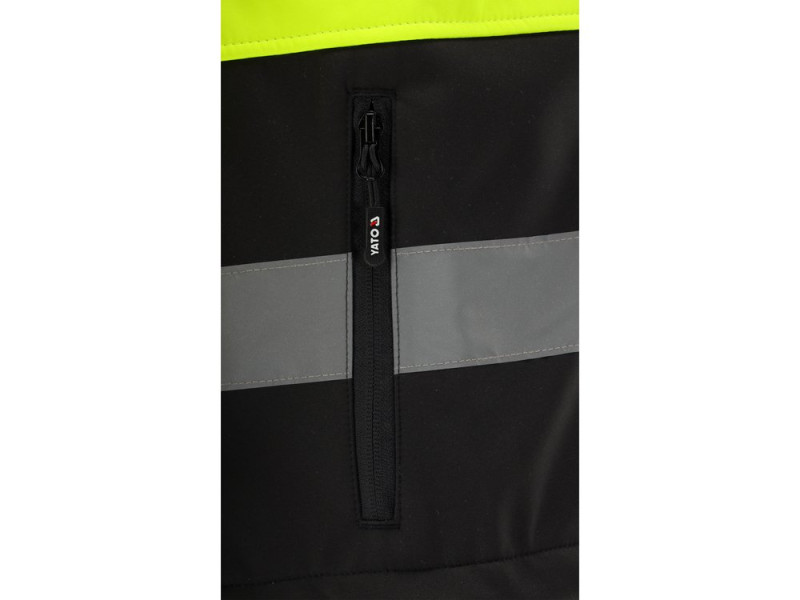 Куртка флісова світловідбивна YATO розмір 2XL; 3 кишені, ріст- 184-188 см, 100%- поліестер (YT-79392)
