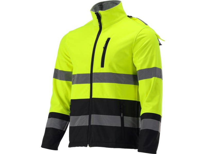 Куртка SOFTSHELL световозвращающая YATO размер S; 3 кармана рост- 168-172 см 100%- полиэст (YT-79394)