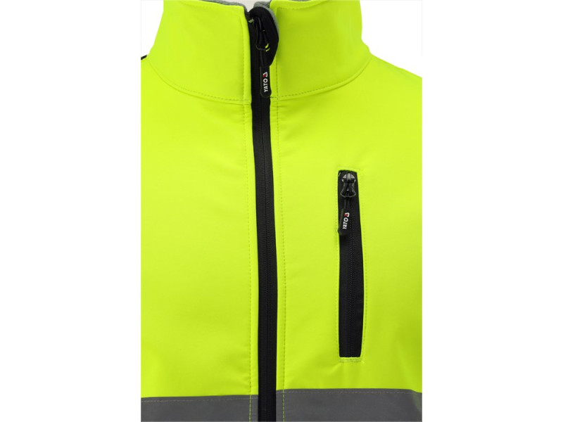 Куртка SOFTSHELL световозвращающая YATO разм 3XL; 3 кармана рост- 192-196 см 100%- полиэст (YT-79399)