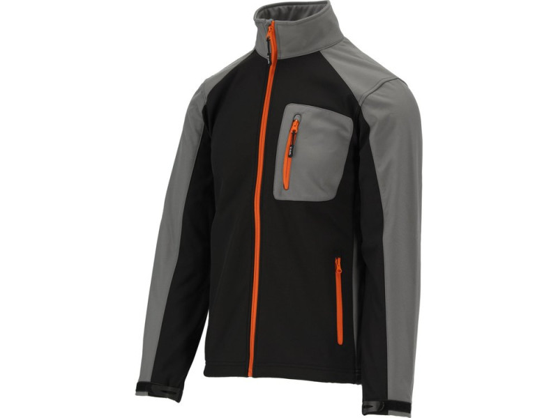 Куртка рабочая SOFTSHELL YATO размер S, черно-серый, 3 кармана, 96% полиэстер и 4% спандекс (YT-79530)