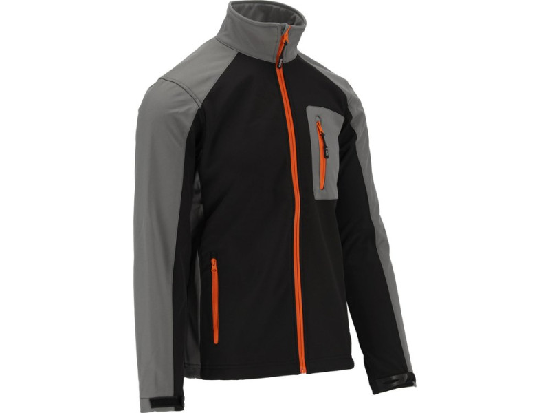 Куртка рабочая SOFTSHELL YATO размер S, черно-серый, 3 кармана, 96% полиэстер и 4% спандекс (YT-79530)