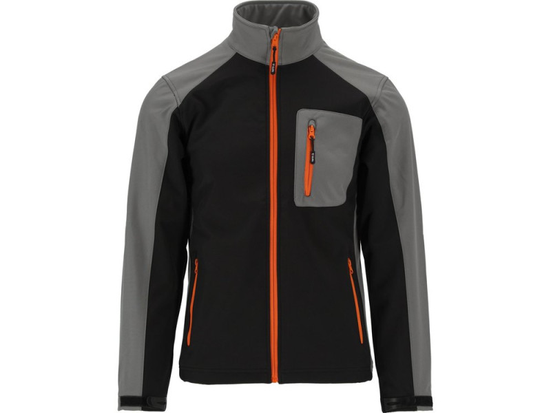 Куртка рабочая SOFTSHELL YATO размер S, черно-серый, 3 кармана, 96% полиэстер и 4% спандекс (YT-79530)