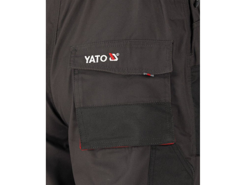 Напівкомбінезон робочий YATO YT-80154, чорний із червоним, 267 г/м², розмір L