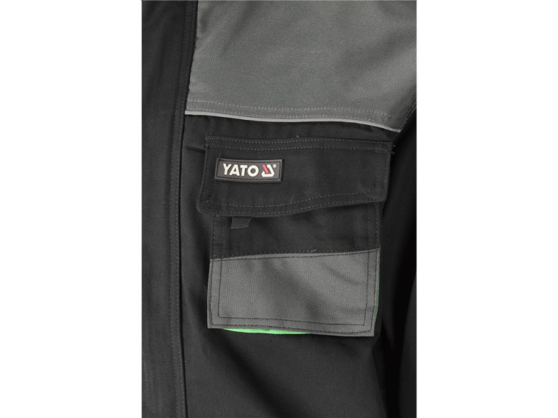Толстовка робоча YATO YT-80163, розмір XXL, чорно-сіро-зелена, 270 г/м²