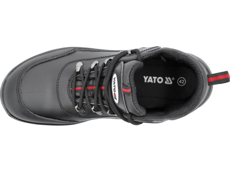 Черевики робочі шкіряні YATO PARAN S3, розм. 45, з поліуретановою підошвою (YT-80656)