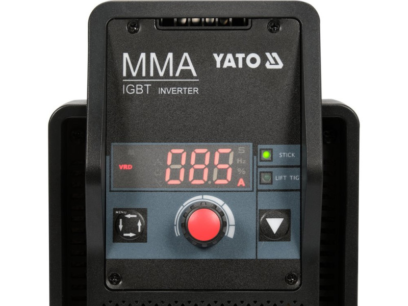 Сварочный аппарат инверт с блоком кор пот сетей 230В YATO 80А-РДЗ и 200А-АДЗ, электроды Ø= 1,6-4мм (YT-81358)