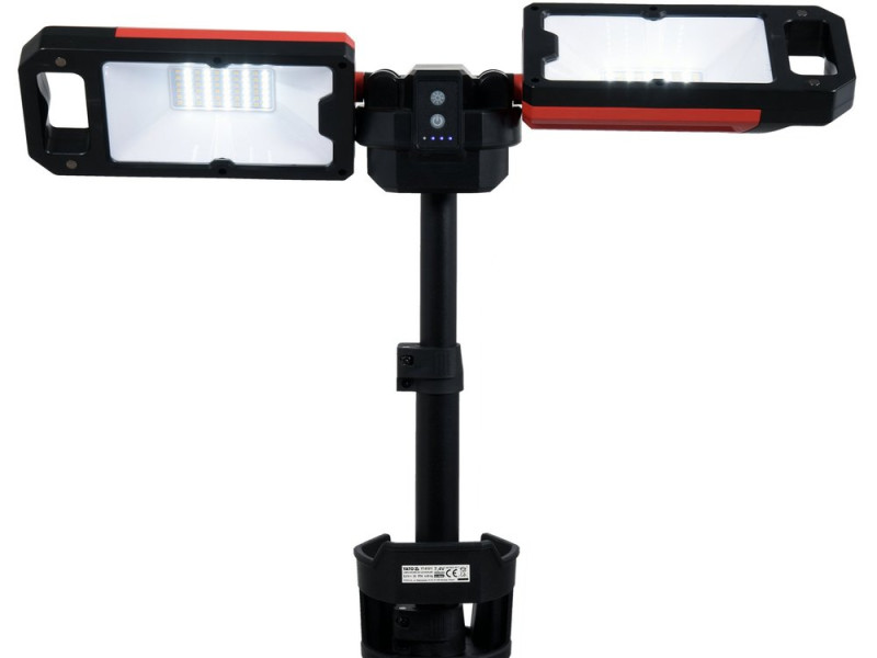 Прожекторы 2шт. 2828 SMD-диодные YATO: аккумул. 4,7 В, 500-5000 Lm, на штативе h=95-140 см (YT-81811)