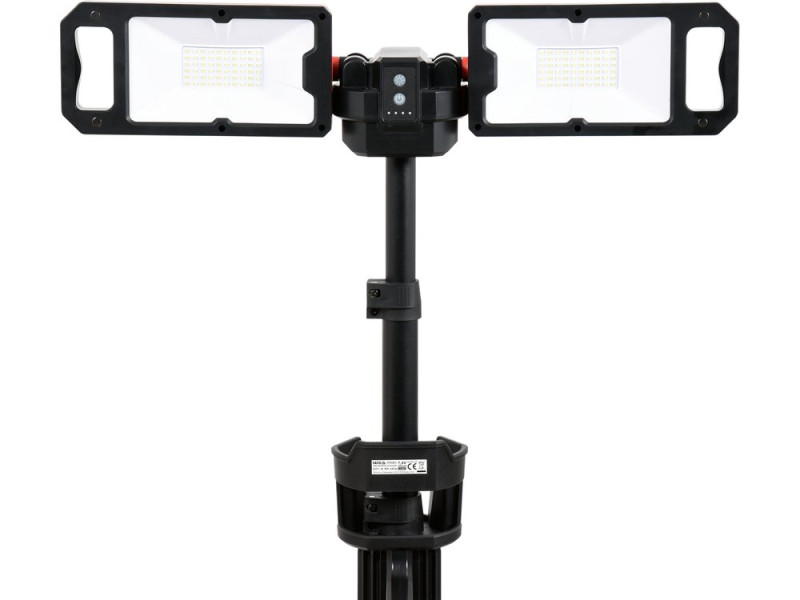 Прожекторы 2шт. 2828 SMD-диодные YATO: аккумул. 4,7 В, 500-5000 Lm, на штативе h=95-140 см (YT-81811)