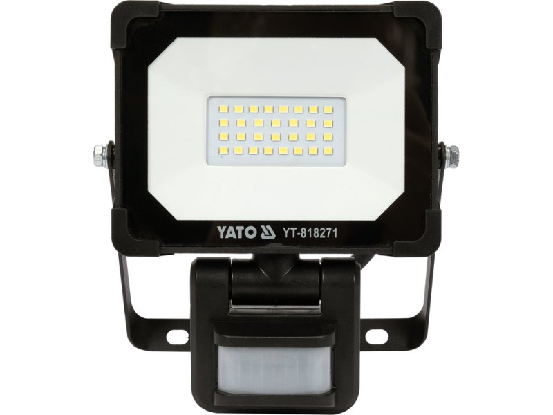 Прожектор светодиодный SMD 20 Вт 1900 лм YATO YT-818271, датчик движения