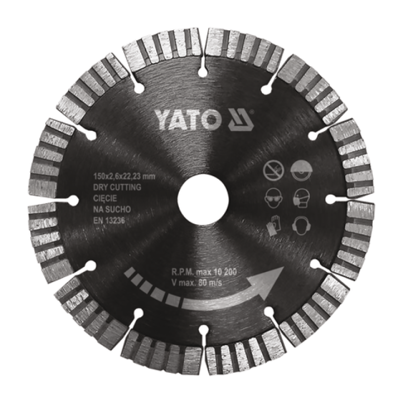 Штроборіз мережевий YATO 1800 Вт 230 V, 2 диски Ø=150 мм, глибина/ ширина- 40/ 30 мм (YT-82016)