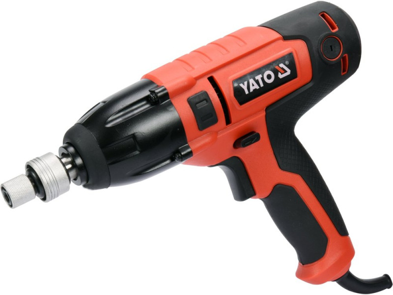 Гайковерт ударний мережевий YATO: 1/4" HEX x1/2" F, 450Вт, 450Нм, 3300 об/хв + 4 головки і кейс (YT-82020)