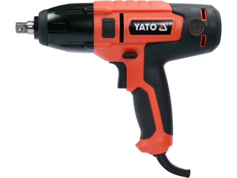 Гайковерт ударний мережевий YATO: 1/4" HEX x1/2" F, 450Вт, 450Нм, 3300 об/хв + 4 головки і кейс (YT-82020)