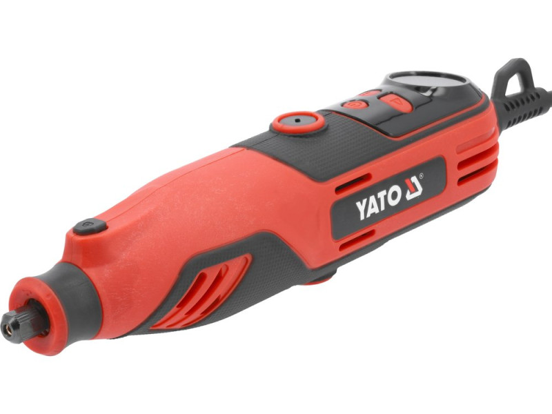 Міні-шліфмашинка від ел. мережі 230 В YATO 130Вт, з шпинделями Ø= 2,3 і 3,2 мм з наб лаштунків, 83ел (YT-82077)