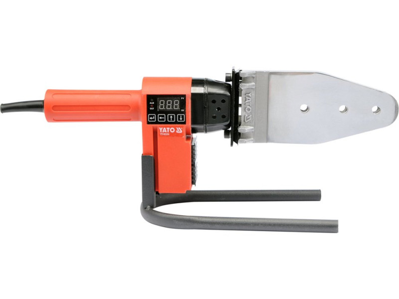 Паяльник для пайки PVC труб YATO, P=850 Вт, Ø=16-63 мм з 7 адаптерами (YT-82250)