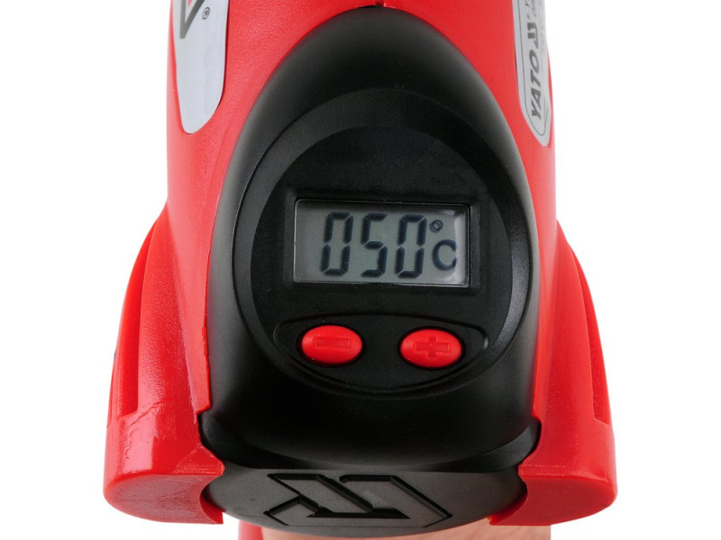 Фен технический сетевой YATO : P= 2000 Вт 0~600° с регулятором температуры (LCD) + 6 аксессуаров (YT-82293)