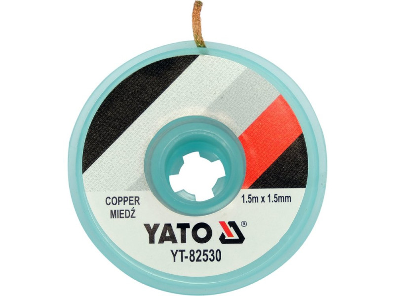 Стрічка для видалення припою YATO YT-82530, мідь, 1,5 мм × 1,5 м