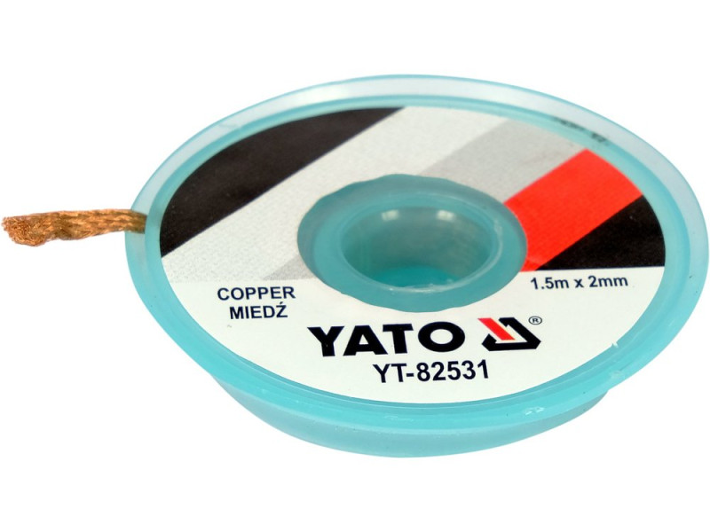 Стрічка для видалення припою YATO YT-82531, мідь, 2 мм × 1,5 м