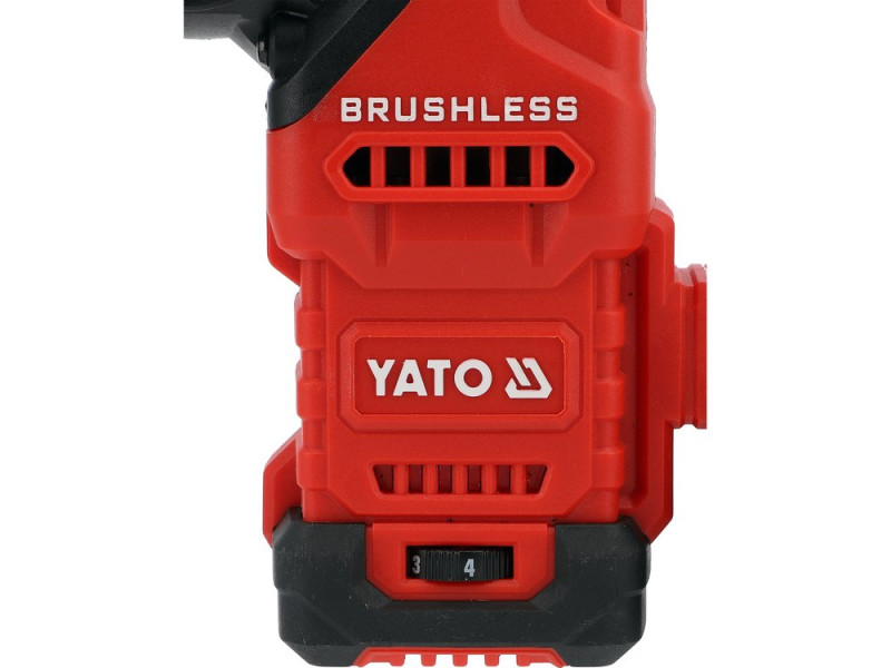Перфоратор YATO SDS+ аккумуляторный Li-Ion 18 В 4 АГод , J=2.8 Дж, Ø≤26 мм в бетоне, 3 режима (YT-827725)
