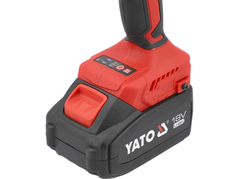 Гайковерт ударний, безщітковий YATO:2 акум.18 В Li-Ion 4 АГод,квадрат1/2",350 Нм+сумка YT-74401 (YT-8277925)