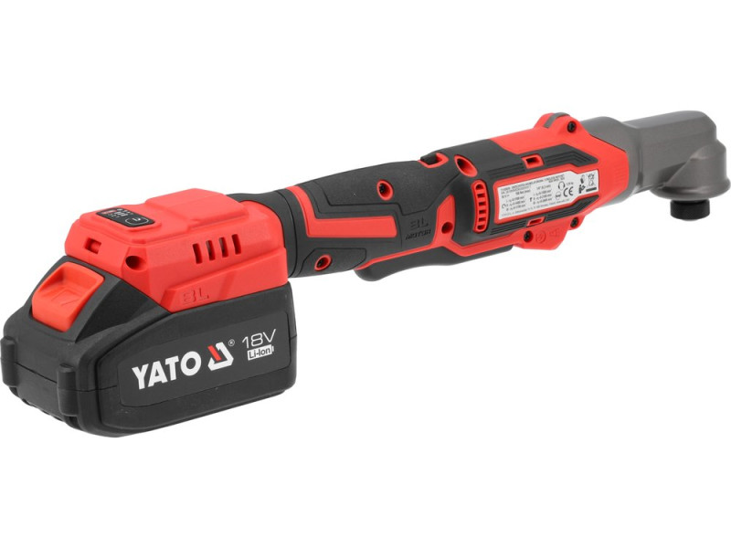 Тріскачка ударна від акумулятора YATO Li-Ion 18 В 4 А/Год, квадрат 1/4", 160 Нм, 4 режими