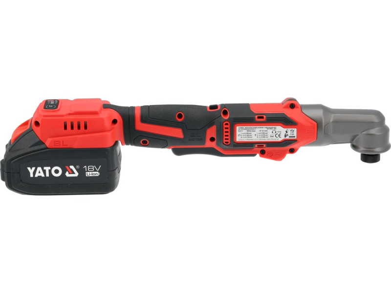 Тріскачка ударна від акумулятора YATO Li-Ion 18 В 4 А/Год, квадрат 1/4", 160 Нм, 4 режими