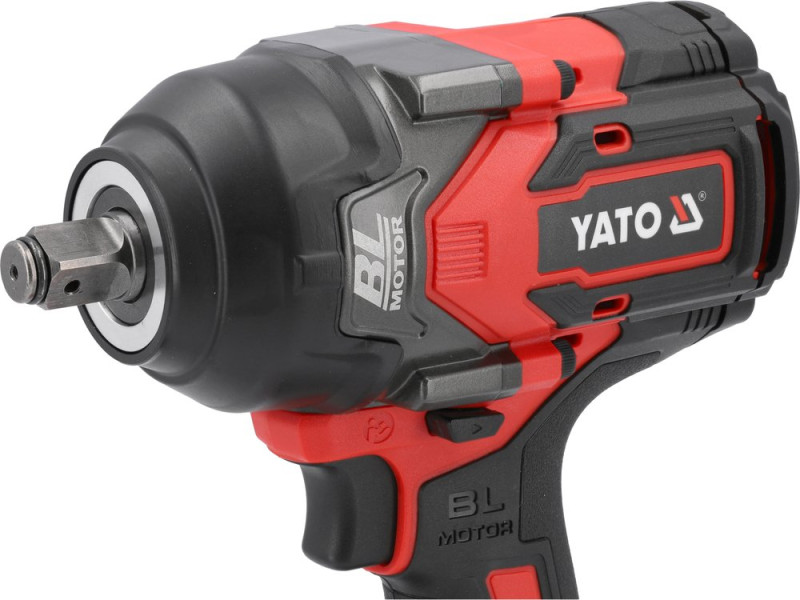 Гайковерт ударный бесщеточный акум. YATO: 18 В Li-Ion 4 Год, квадрат 1/2", КМ- 1200 Нм (YT-828071)