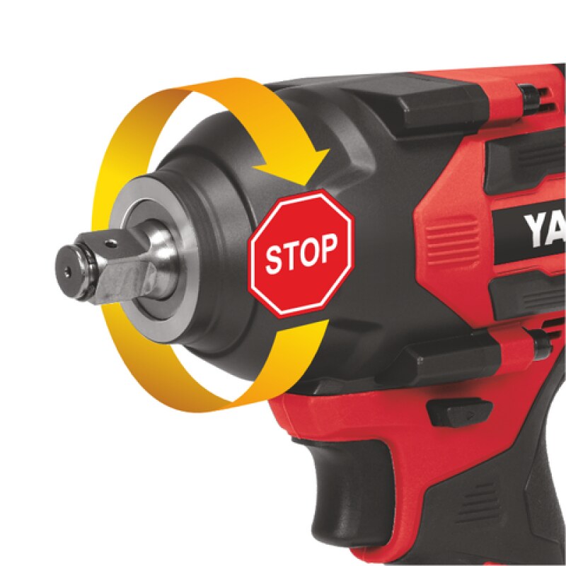 Гайковерт ударный бесщеточный акум. YATO:18 В Li-Ion, квадрат 1/2", КМ-1200 Нм (БЕЗ АККУМУЛЯТОРА) (YT-828072)