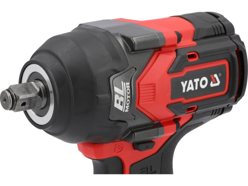 Гайковерт ударный бесщеточный акум. YATO:18 В Li-Ion, квадрат 1/2", КМ-1200 Нм (БЕЗ АККУМУЛЯТОРА) (YT-828072)