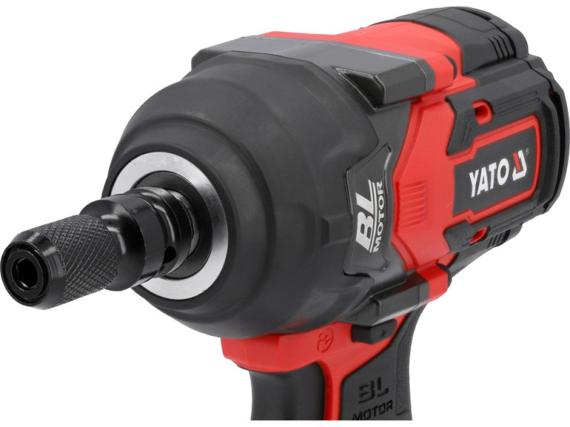 Гайковерт ударный бесщеточный акум. YATO:18 В Li-Ion, квадрат 1/2", КМ-1200 Нм (БЕЗ АККУМУЛЯТОРА) (YT-828072)