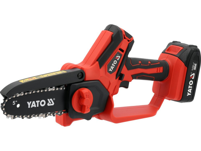 Пила ланцюгова акумуляторна YATO YT-828113, 18 В, шина 6", АКБ 2 Ач