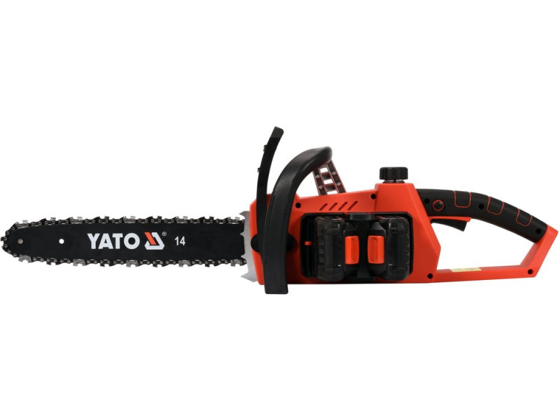 Пила цепная аккумуляторная YATO YT-82812, 36 В (2x18), шина 14", 2 АКБ 2 Ач