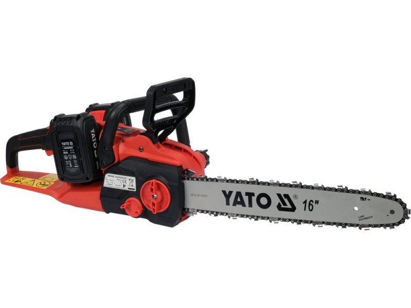 Пила цепная аккумуляторная YATO YT-828131, 36 В (2x18), шина 16", 2 АКБ 4 Ач